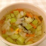 セロリとコーンの中華風スープ